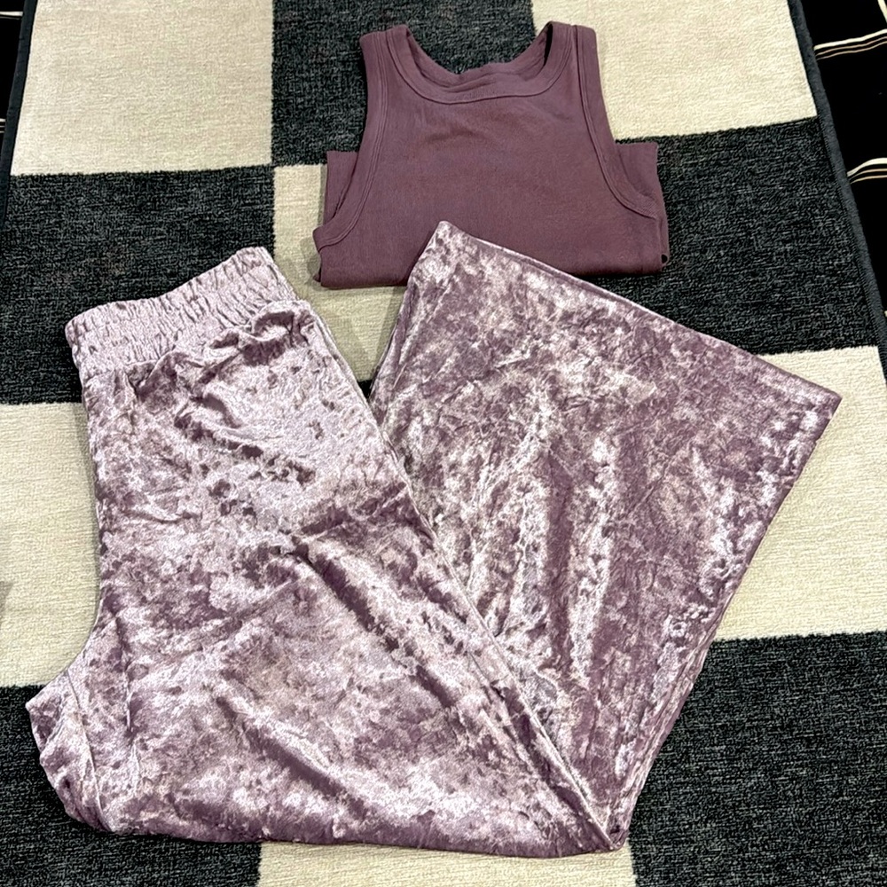 Cutest Target A New Day Outfit wide Leg Pant and Bodysuit set S/M